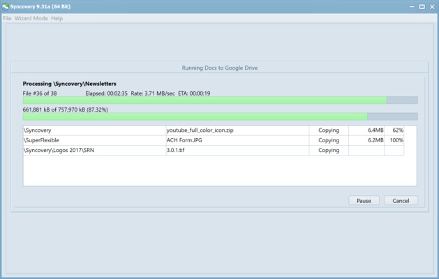 Syncovery screenshot 1
