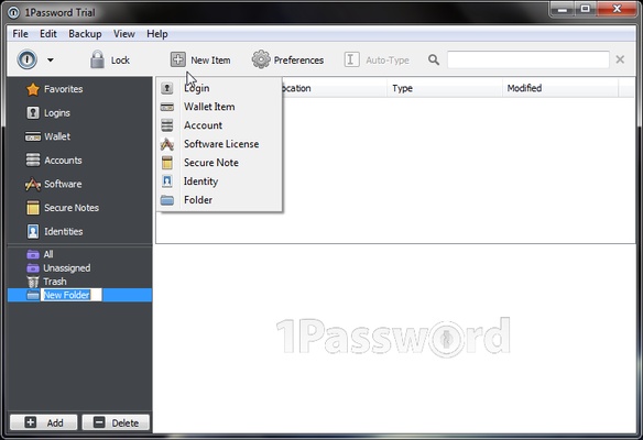 1Password screenshot 1