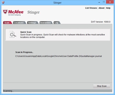 Trellix Stinger Portable screenshot 1