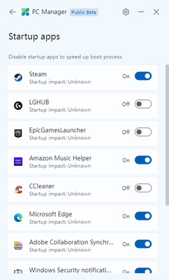Microsoft PC Manager screenshot 1
