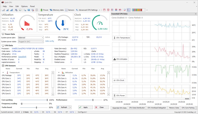 Quick CPU screenshot 1