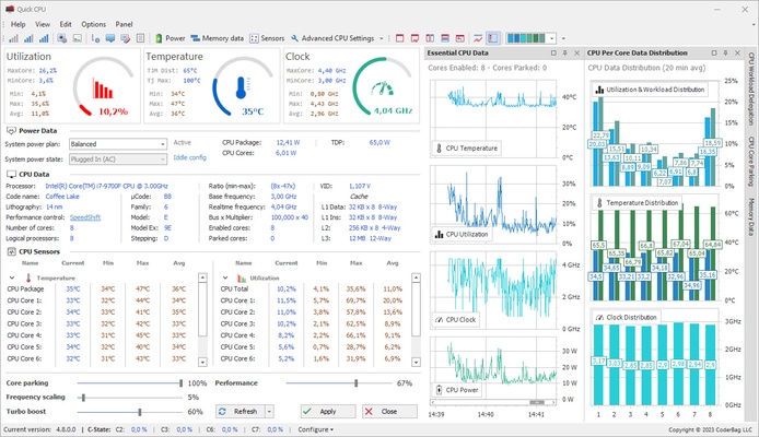 Quick CPU screenshot 1