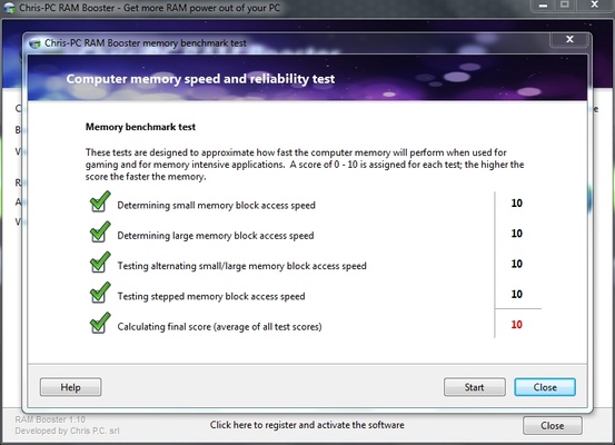 ChrisPC RAM Booster screenshot 1