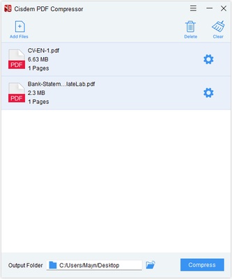 Cisdem PDF Compressor screenshot 1