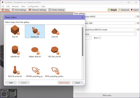 PrusaSlicer screenshot 1