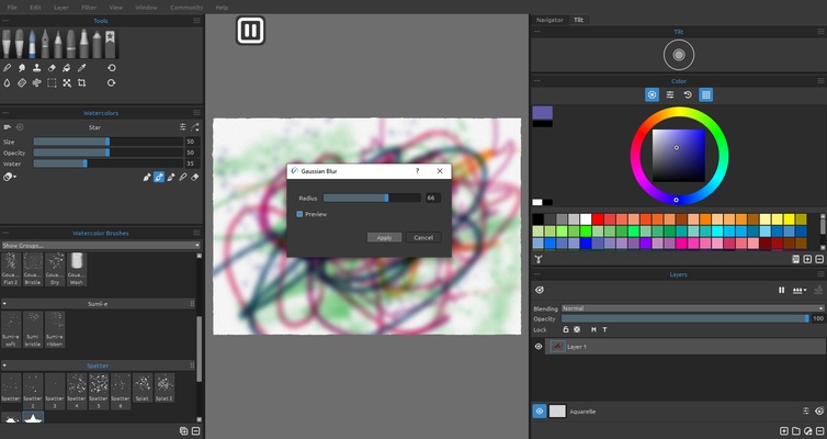 Rebelle screenshot 1