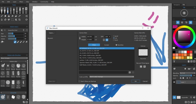 Rebelle screenshot 1