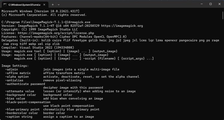 ImageMagick screenshot 1