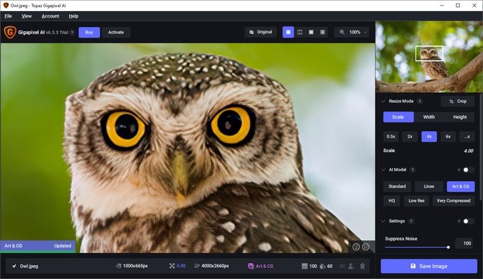 Topaz Gigapixel AI screenshot 1