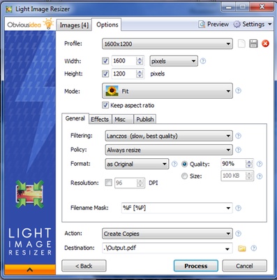 Light Image Resizer screenshot 1