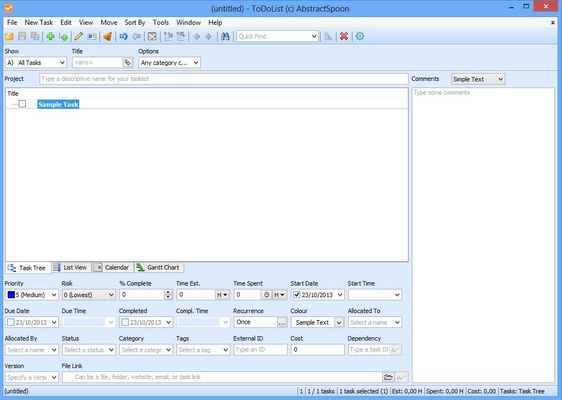 ToDoList Portable screenshot 1