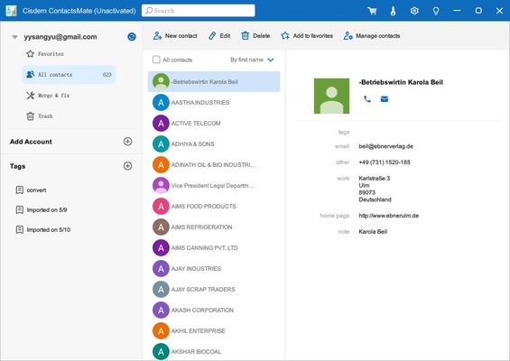 Cisdem ContactsMate screenshot 1
