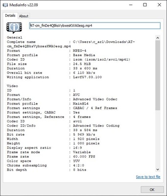 MediaInfo Lite screenshot 1