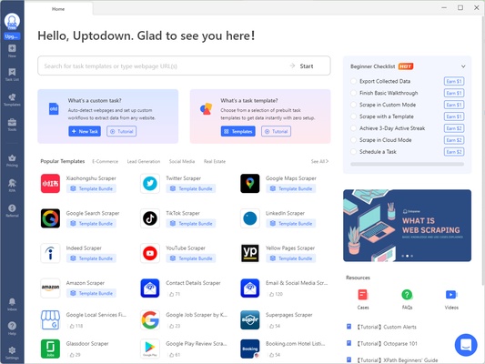 Octoparse screenshot 1
