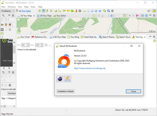 MyTourbook screenshot 1