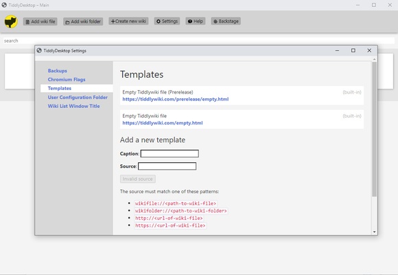 TiddlyDesktop screenshot 1