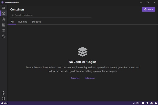 Podman Desktop screenshot 1
