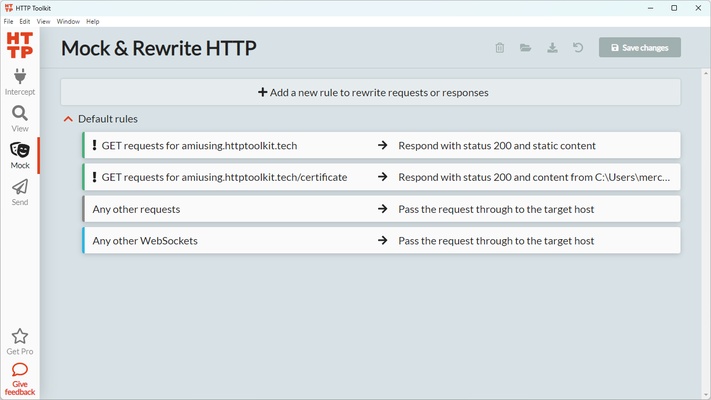 HTTP Toolkit screenshot 1