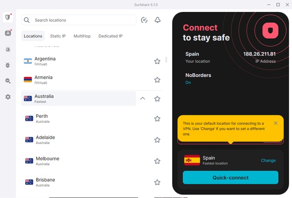 Surfshark screenshot 1