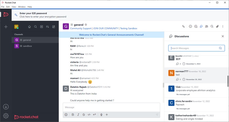 Rocket.Chat screenshot 1