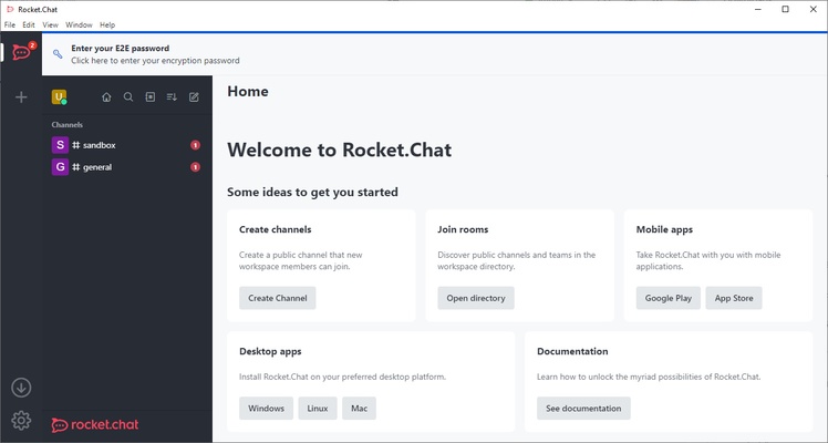 Rocket.Chat screenshot 1