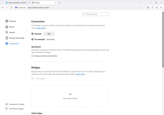Tor Browser screenshot 1