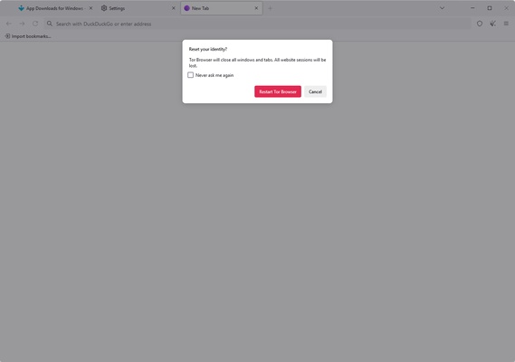 Tor Browser screenshot 1