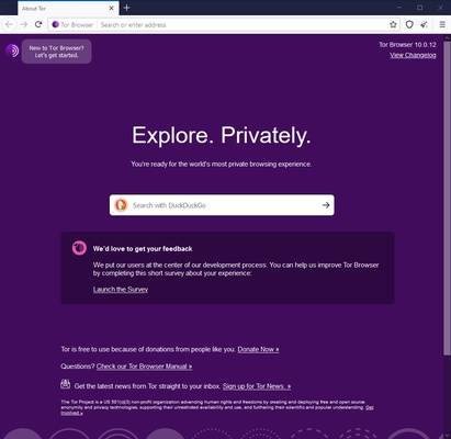 Tor Browser screenshot 1