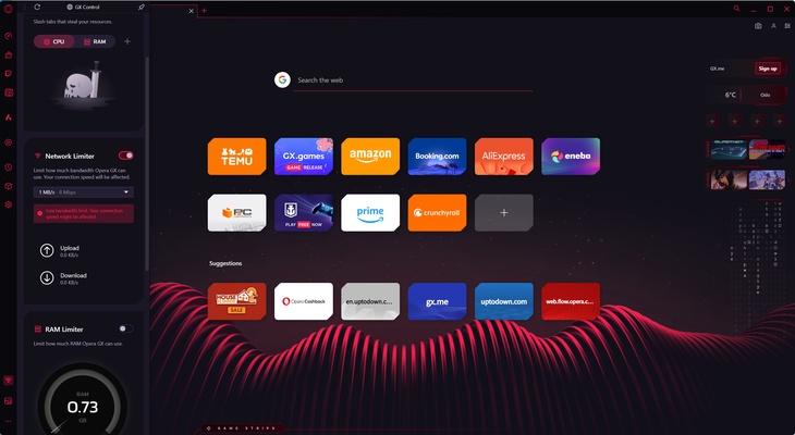 Opera GX screenshot 1
