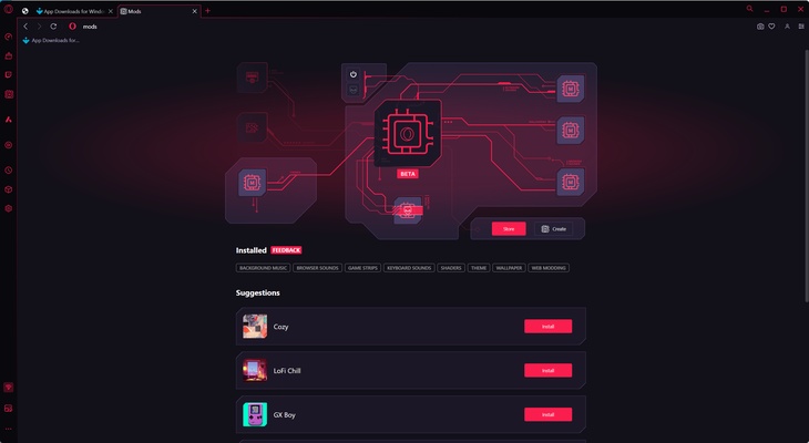 Opera GX screenshot 1