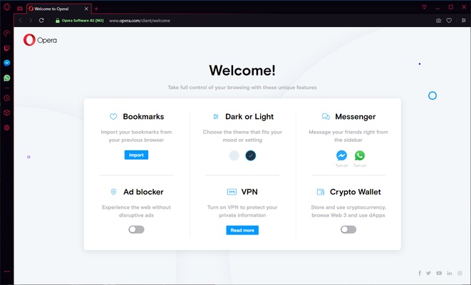 Opera GX screenshot 1