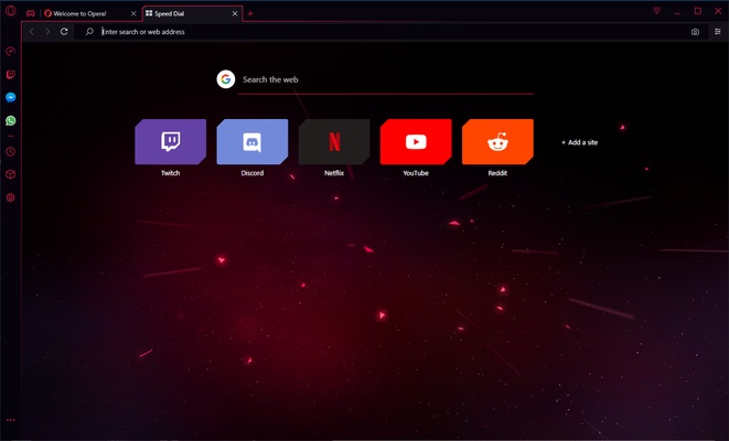 Opera GX screenshot 1