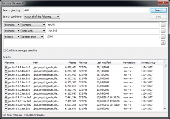 FileZilla screenshot 1