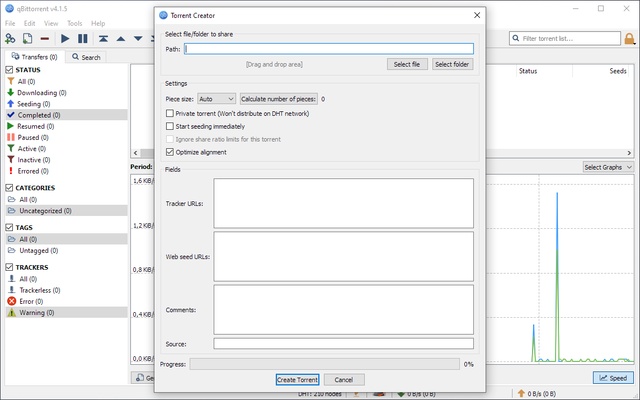 qBittorrent screenshot 1