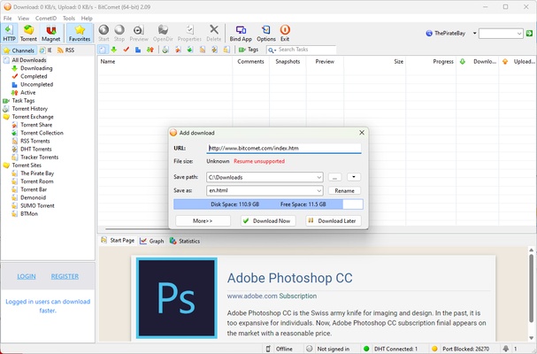 BitComet screenshot 1