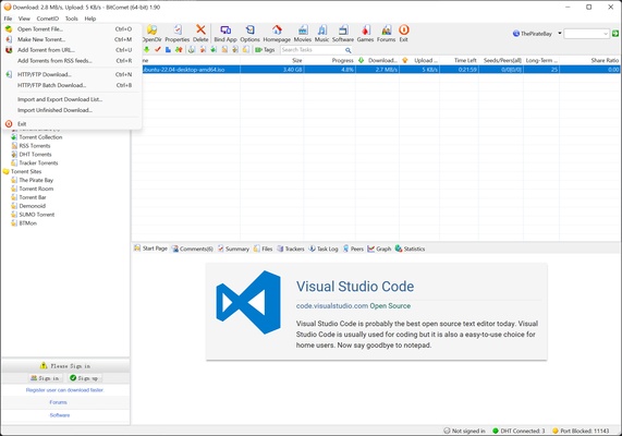 BitComet screenshot 1