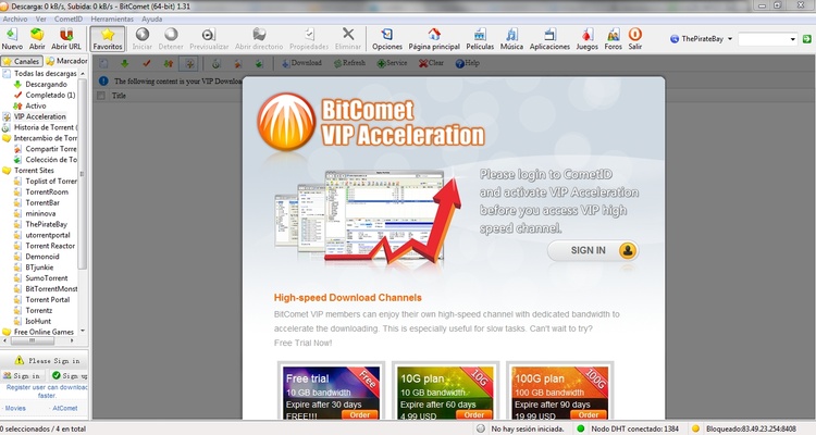 BitComet screenshot 1
