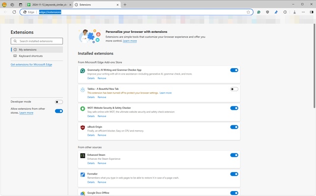 Microsoft Edge screenshot 1