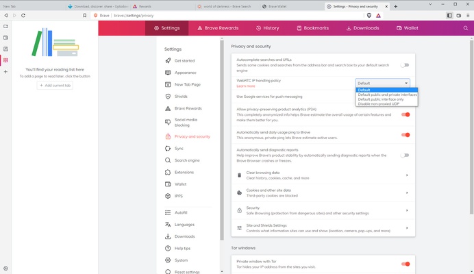 Brave Browser screenshot 1