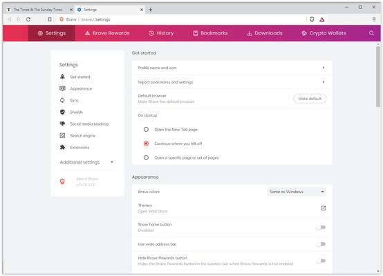 Brave Browser screenshot 1