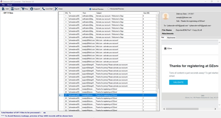 DataVare OFT to PST Converter Expert screenshot 1