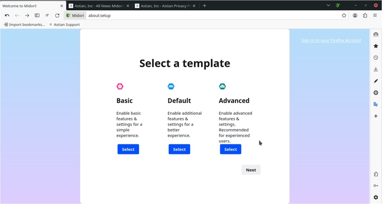 Midori Browser screenshot 1