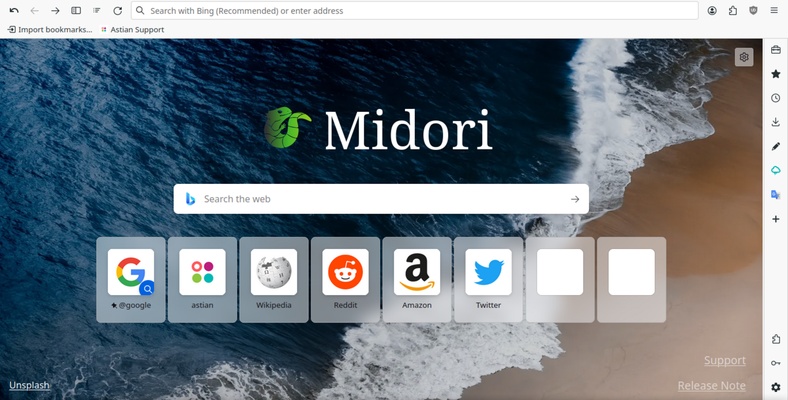 Midori Browser screenshot 1