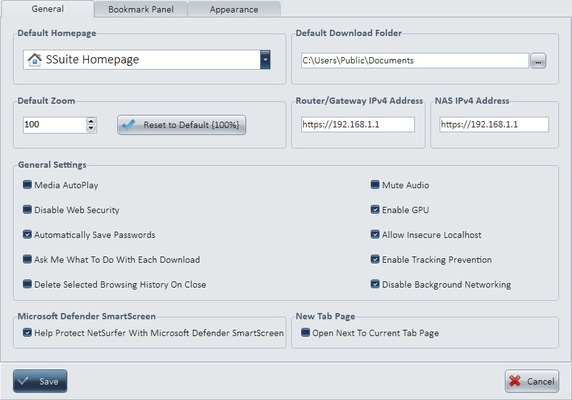 SSuite NetSurfer Prometheus screenshot 1