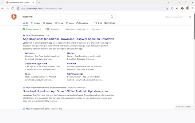 Mullvad Browser screenshot 1