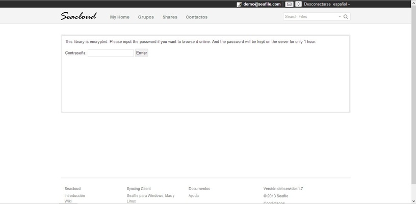 Seafile screenshot 1