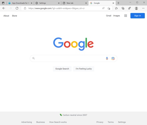 Microsoft Edge Beta screenshot 1