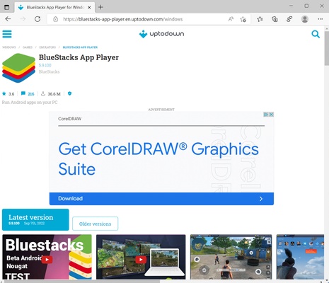 Microsoft Edge Beta screenshot 1