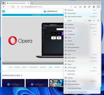 Microsoft Edge Beta screenshot 1