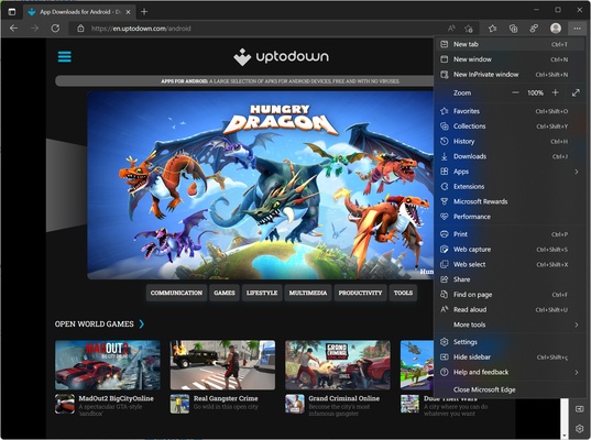 Microsoft Edge Dev screenshot 1